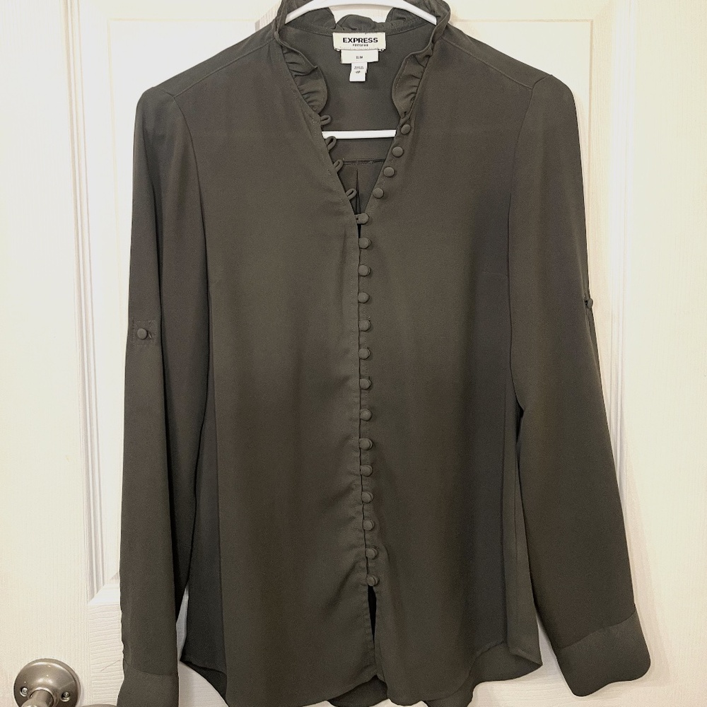 Express XS Sage Portofino Shirt